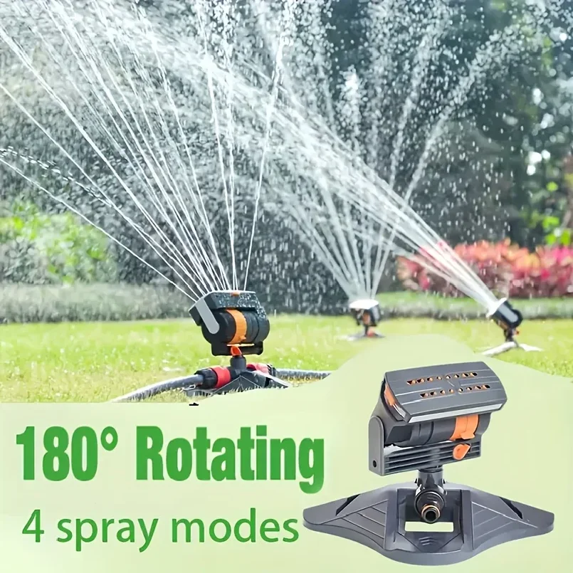 1pc Garden Sprinkler with 16 Nozzles, 180° Rotatable Adjustable Head, Automatic Irrigation System, Wide Coverage Area, Easy