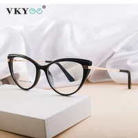 VICKY, nueva moda personalizada, diseño de ojo de gato, gafas de lectura simples antiluz azul para mujer, prescripción personalizable 87025