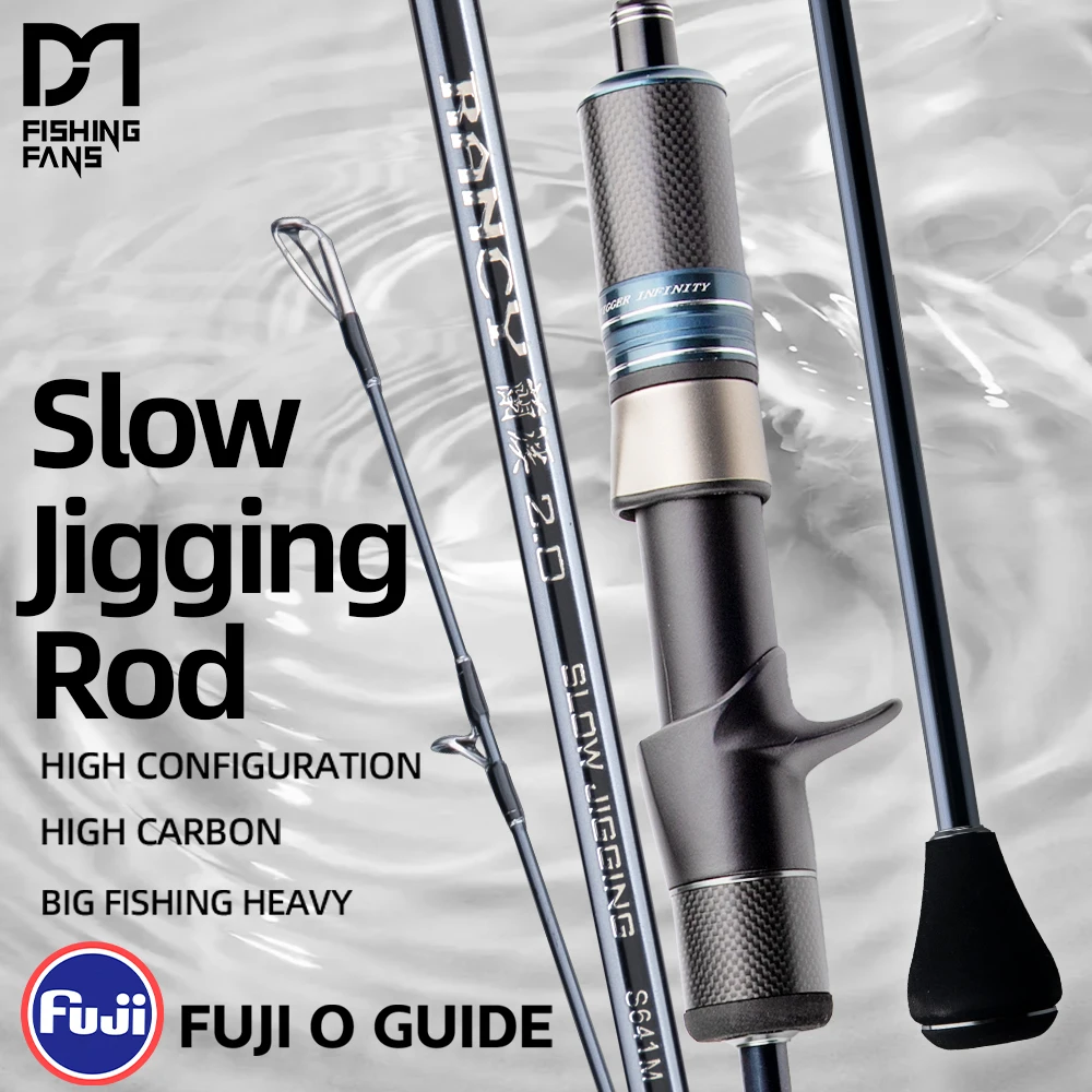 

Удочка для медленного джиггинга FISHINGFANS RANCY 2.0 с кольцами FUJI O, 6'4'', ML/M/MH, 150-400 г, с цельным кончиком, для морской рыбалки с лодки