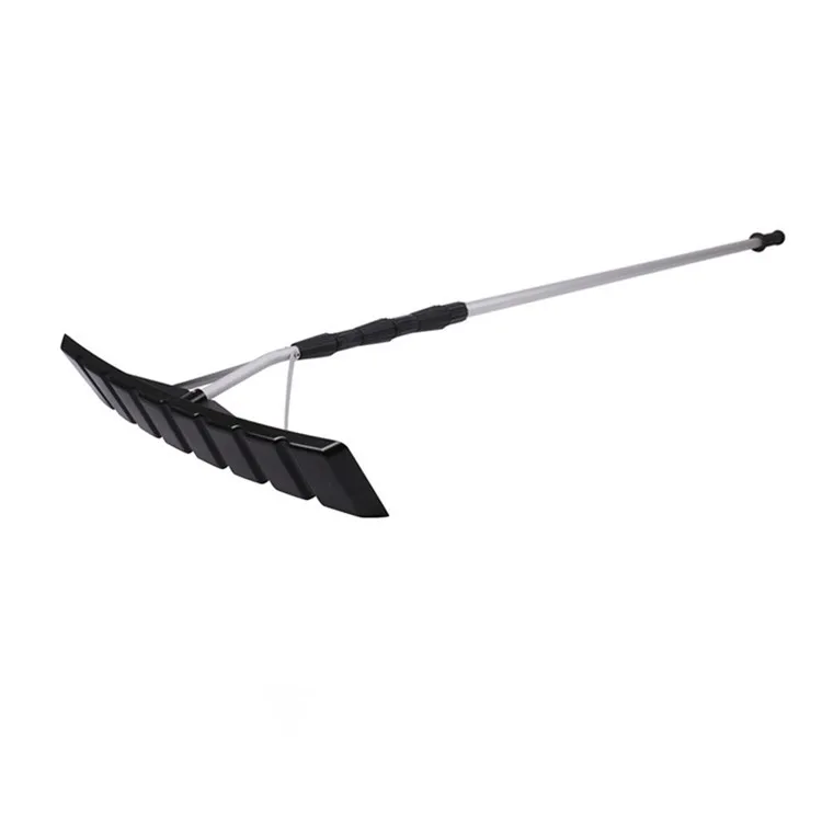 Retractable Long‑Handle Roof Snow Rake, Aluminum Alloy Winter Roof Snow Scraper Shovel, Portable Garden Snow Removal Tool