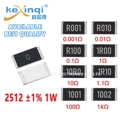 50Pcs 2512 1% 1W SMD Resistor R100 10R0 1R00 R005 1000 20R0 0 R500 2R00 1001 R300 R330 R020 R050 51R0 5R10 R150 R200 R250 33R0