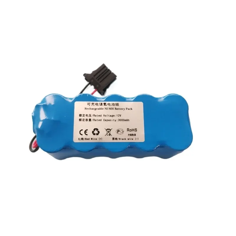 for Nihon Kohden TEC-7621C 7631C 7700 5521 NKB-301V Defibrillator Battery 3-wire Plug 12V 3000mAh Rechargeable NI-MH Batteries