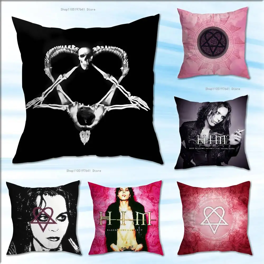 

H-HIM Band V-Ville V-Valo Pillow Case Plush Pillow Cases Home Decoration Pillow Cover for Sofa Bed Chair Living Room