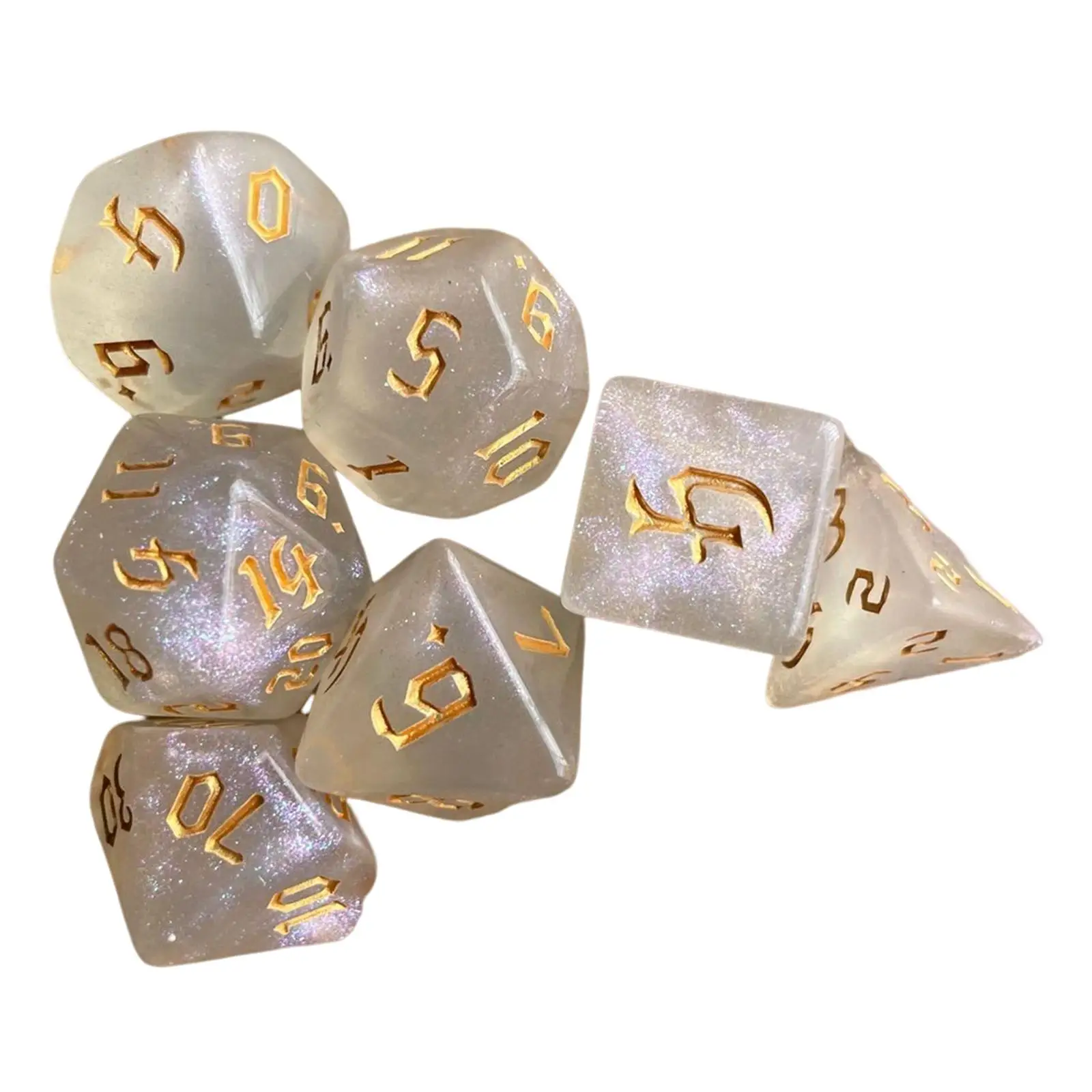 アクリル多面体ゲームダイスセットマルチカラーボードゲーム小道具卓上パズルゲーム数学教育用