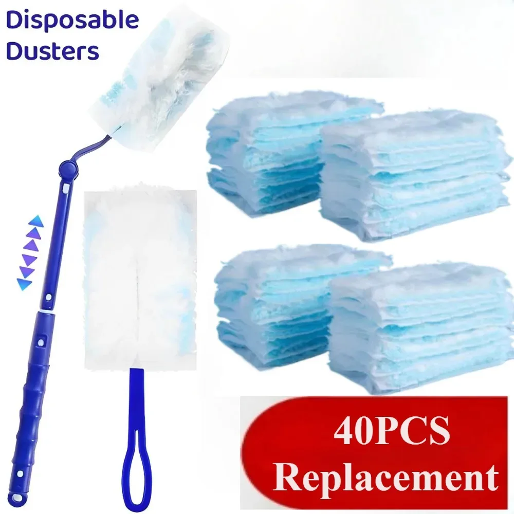 Disposable Dusters with Replace Heads Scalable Cleaning Brush Duty Duster Refills Electrostatic Duster Home Office Cleaning Tool