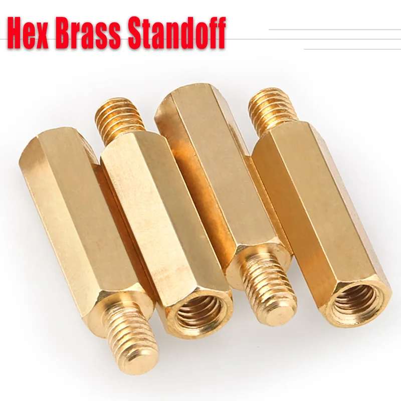 M2 M2.5 M3 M4 M5*2-80mm Hex Brass Male Female Standoff Board Stud Metric Hexagon Threaded Pillar PCB Motherboard Spacer Bolt