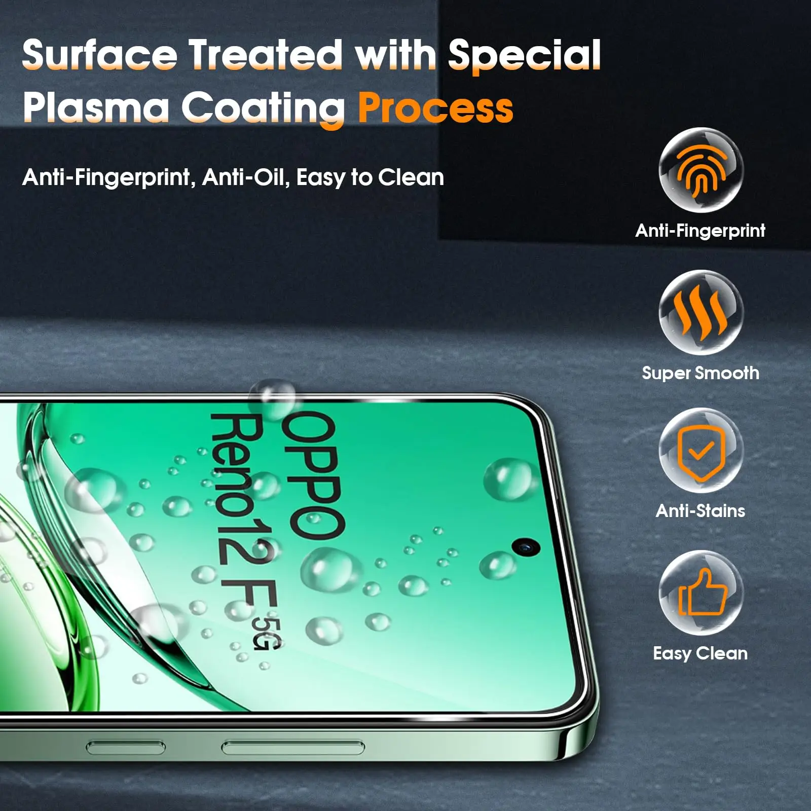 Screen Protector For OPPO Reno12 FS 5G 6.67 inch Tempered Glass HD Crystal Mica 9H Anti Scratch Case Friendly Clear