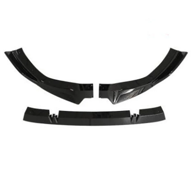 For 3PCS ABS Front Bumper Diffuser Lip Splitter NEW Audi A6 S6 C8 Black Anti - Collision Decorative Accessories Refit 2020 2021