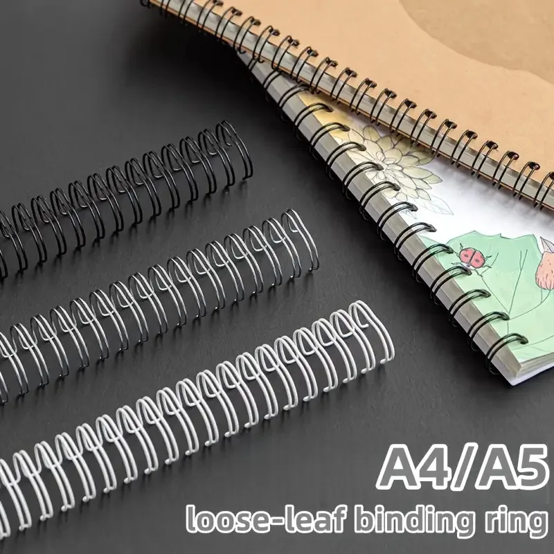 20pcs Heavy-Duty Metal Spiral Binding Rings - A4/A5 Book Loose-Leaf Fasteners, Compatible with Ring Binders, Reports,