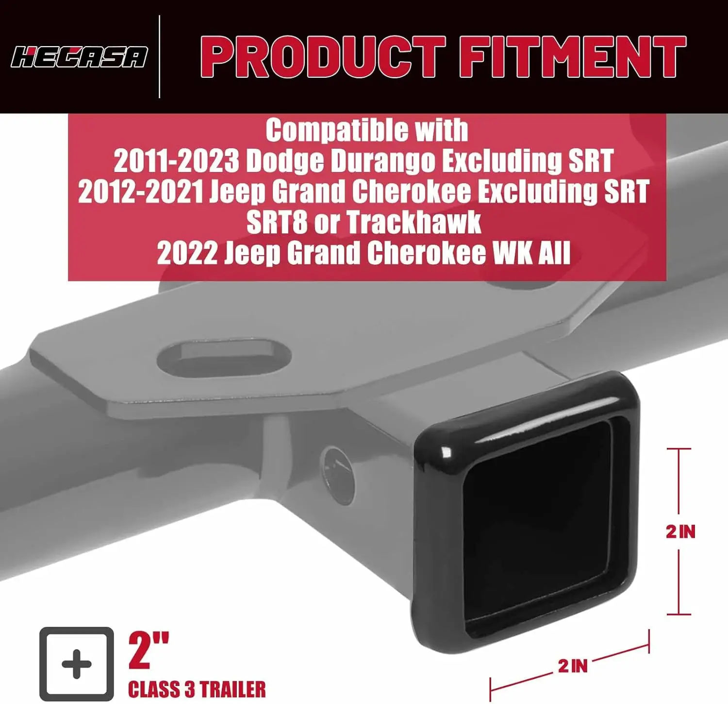Tow Trailers with 2011 - 2023 SUVs and 2012 - 2022 Jeeps, Steel, Black, Class 3 Compatibility