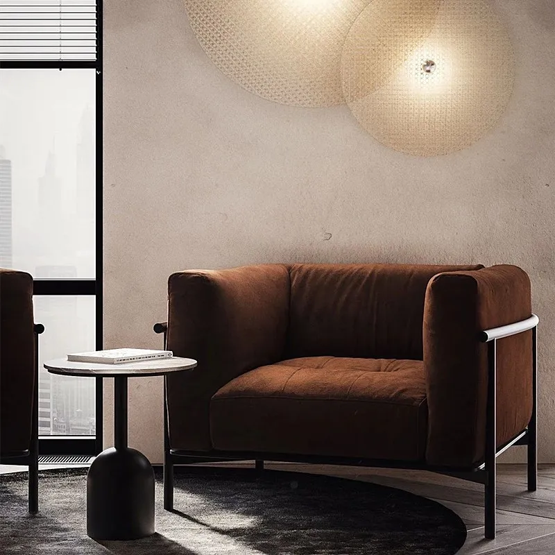 Meeting guests negotiate single sofa hotel lobby club hall sales office exhibition hall reception office tables and chairs