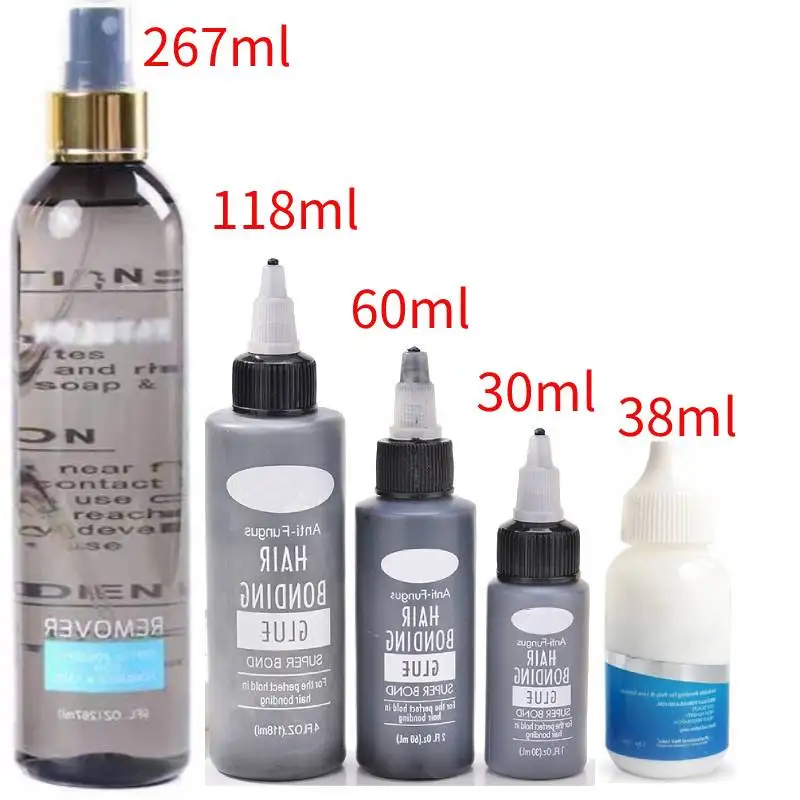 Wig Glue For Lace Front Waterproof Wig Tape Double Sided Liquid Adhesive Hair Glue Lace Wig Extension Spray Remover Bond Remover