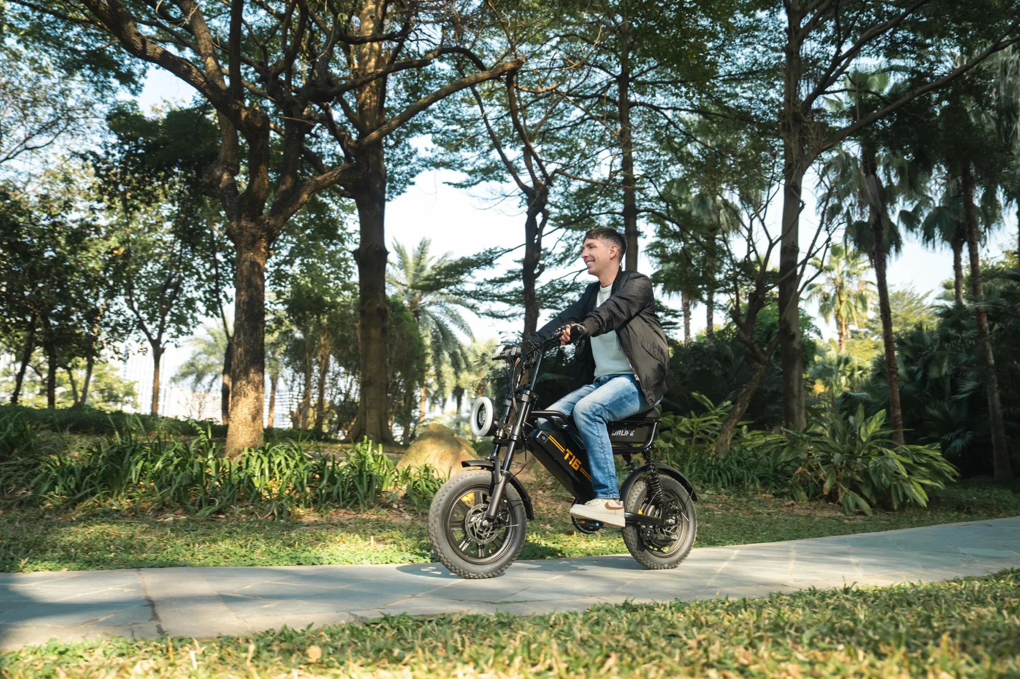 URLIFE T16 16" Nicht-Klappbares Elektrofahrrad, Rahmen aus hochfestem Stahl, 48V 500W Motor, 48V 13Ah Lithium-Akku, max. 45 km/h, 45 km rein elektrische Reichweite, 55-65 km Reichweite mit