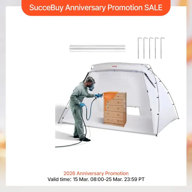 SucceBuy-abrigo portátil para cabina de pintura, 7,5x5,2x5,2/10x7x6 pies, tienda de pintura en aerosol plegable para muebles, proyecto artesanal, herramienta de bricolaje