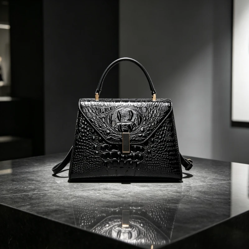 Elegant Designer Crossbody Bag For Women Genuine Leather Shoulder Purse Ladies Handbags Chic Convertible Tote