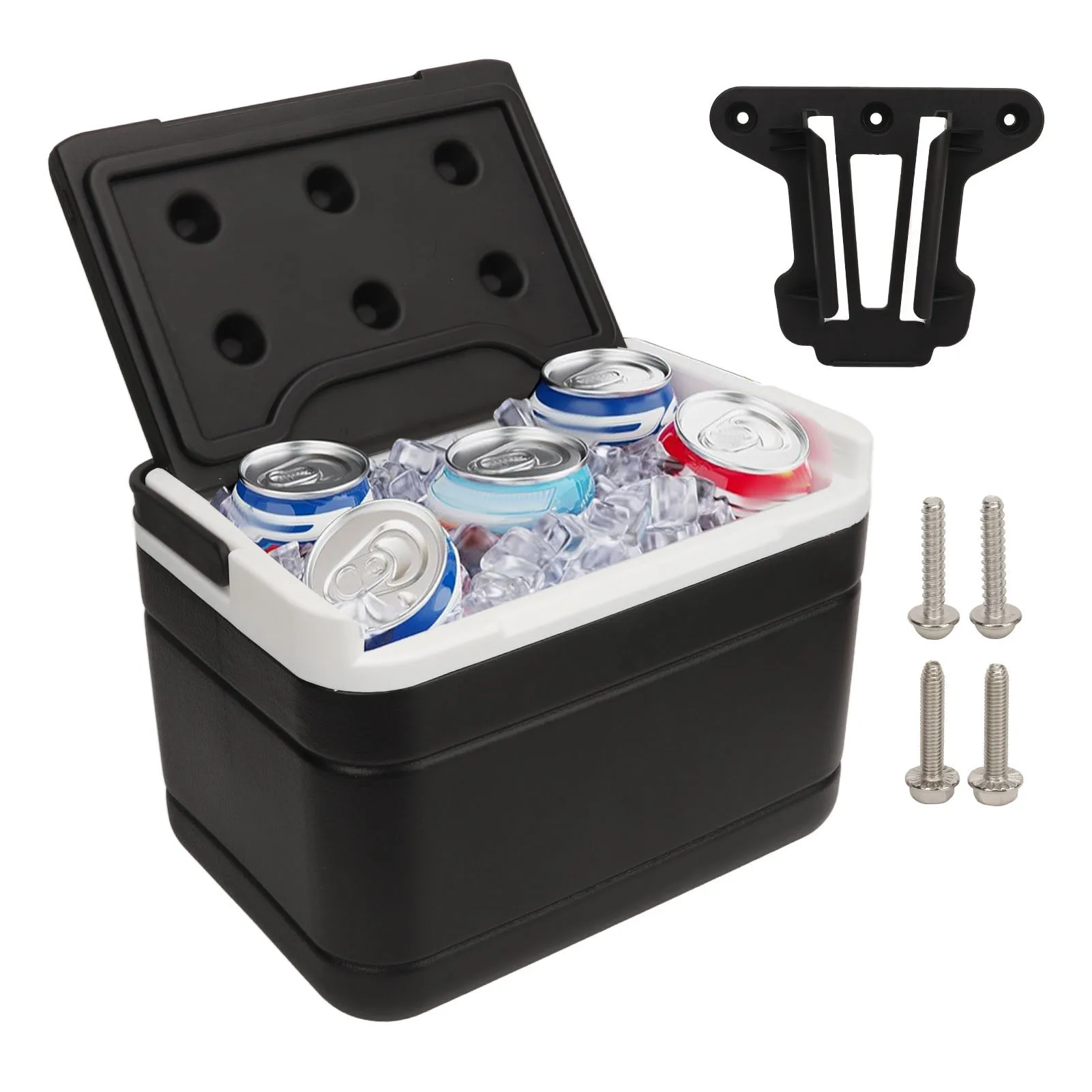 Golf Cart Ice Cooler with Mounting Bracket Kit 6L Capacity Portable Universal Fit Replacement for E‑Z‑GO Golf Cart