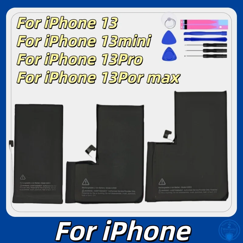

New Phone Battery For iPhone 13 13 Pro 13 Por Max pm Replacement Bateria+Free tools