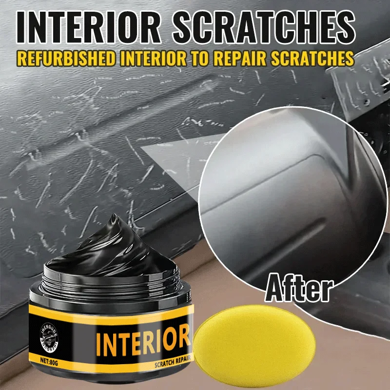 Easy-to-Use Car Interior Scratch Repair Cream - Dashboard & Plastic Surfaces Kit - Vehicle Maintenance Essentials