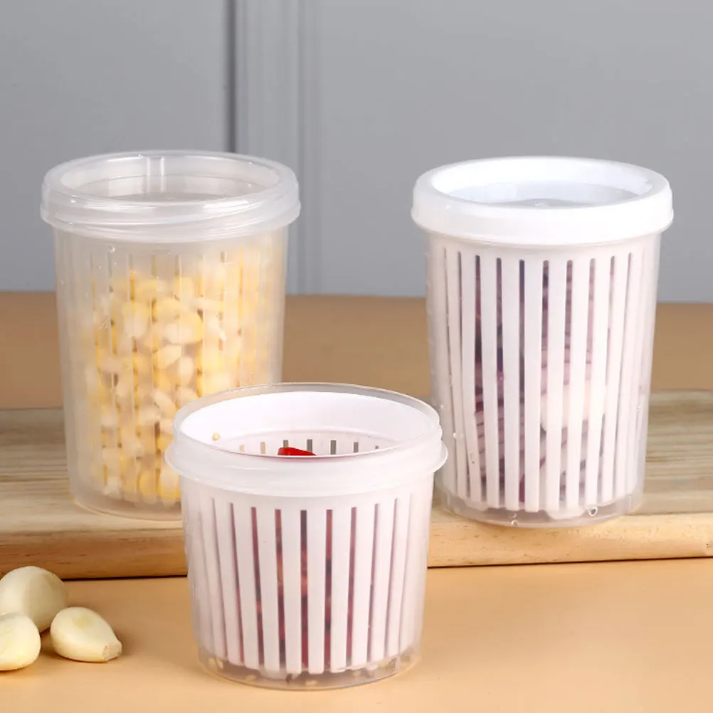 Cajas de almacenamiento de alimentos de cocina selladas, recipiente para refrigerador desmontable para cebolla, ajo, jengibre, organizador de conservación de salsa, 4 Uds.