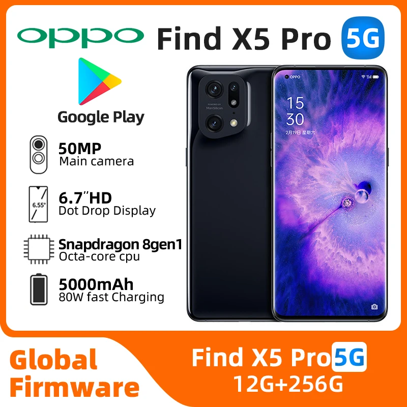 Oppo Find X5 Pro Qualcomm Snapdragon 8 Gen 1 5G 6.7