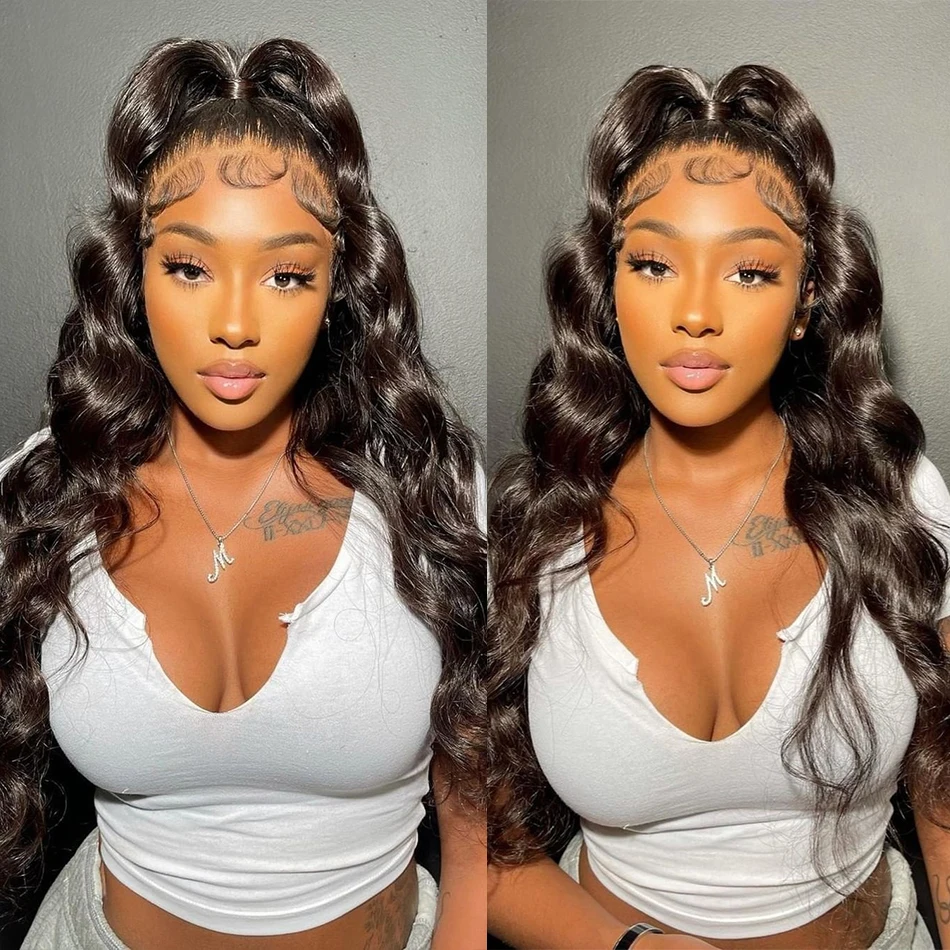 13x6 13x4 HD Transparent Lace Frontal Wig Brazilian Body Wave Lace Front Wigs For Women Human Hair PrePlucked Hairline