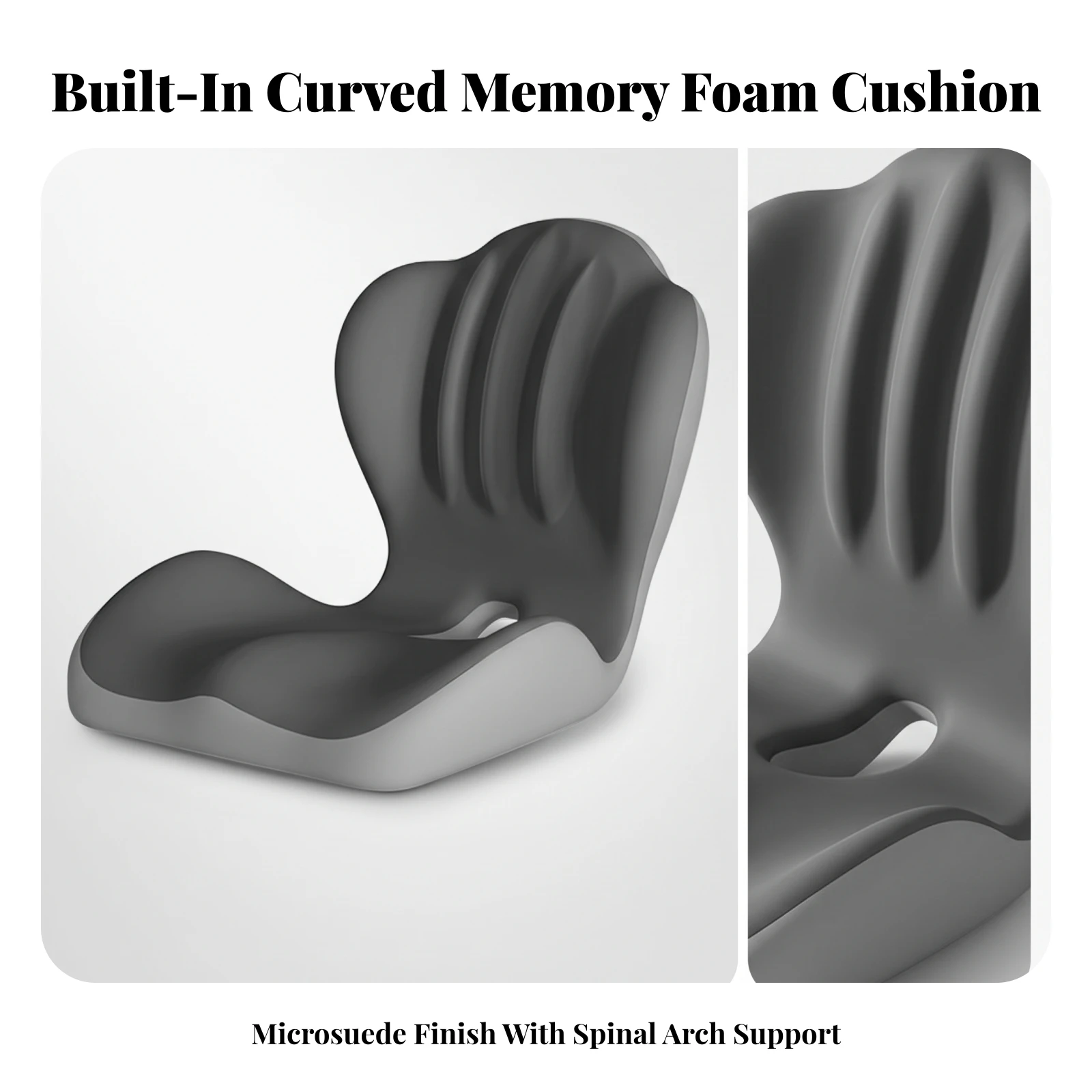 Seat Cushion with Backrest Tailbone Relief Seat Cushion with Lumbar Support High-Density Non-Slip for Students