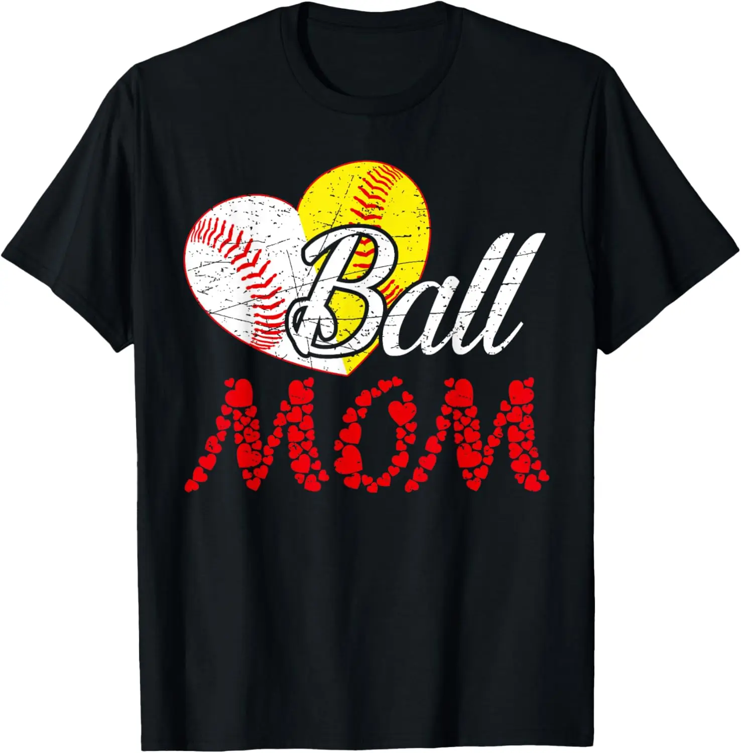 

Ball Mom Softball Baseball Funny For Women Softball game T-Shirt