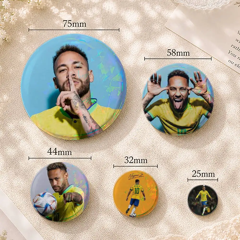 B-Brazil 10 N-Neymar JR Custom Printed Tinplate Pins Personalized Lapel Badge Gifts
