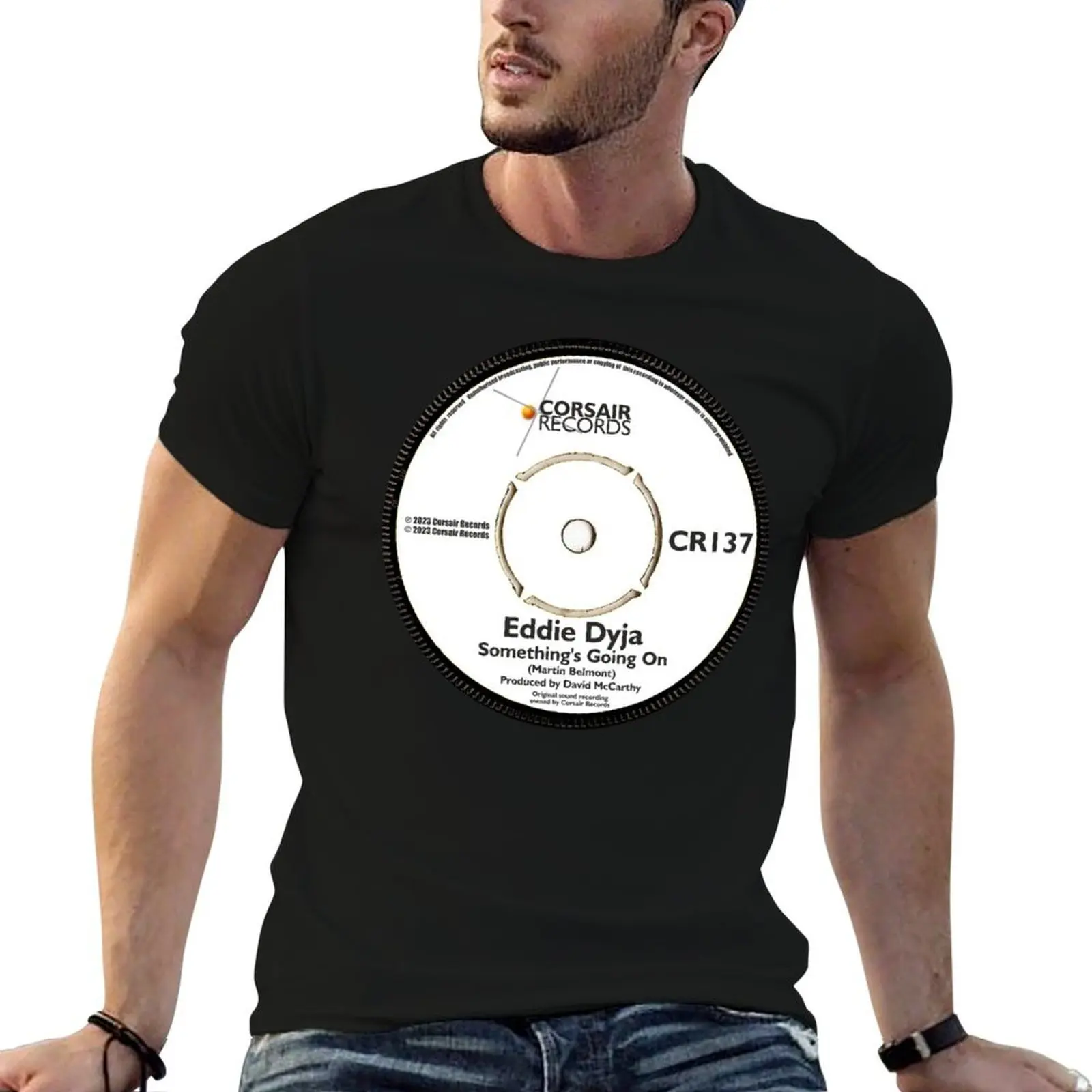 Eddie Dyja Debut Single Vinyl Record Label T-Shirt Personalized t-shirt Funny t-shirt men clothes