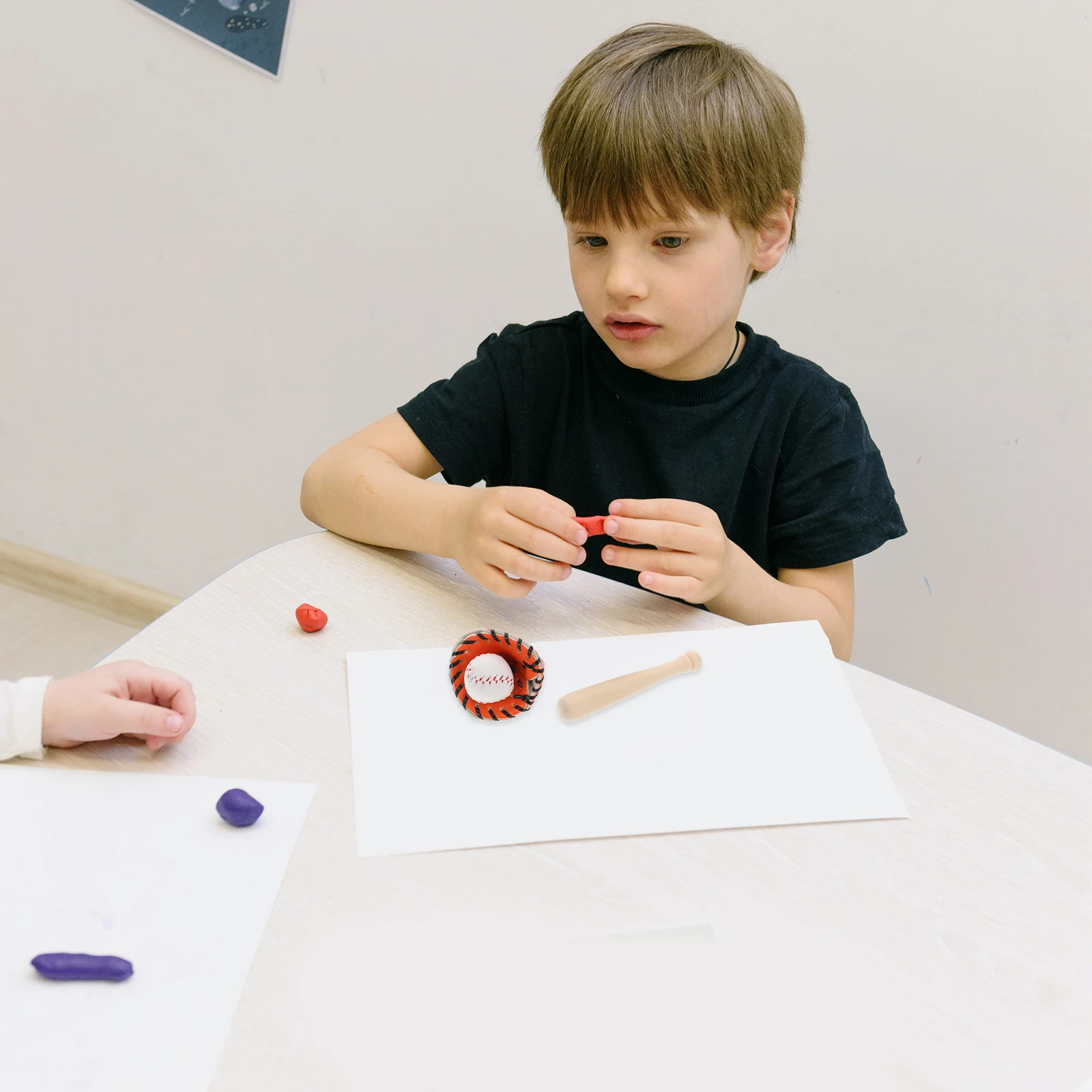 1 Juego de deportes en miniatura para manualidades, Kit de béisbol y Softbol, decoraciones, juguete Adorable y divertido, accesorios en miniatura para exteriores