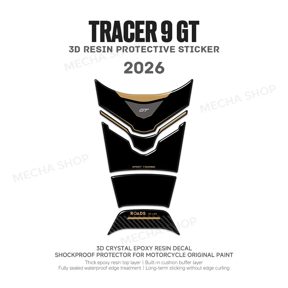 3D Resin Sticker Protective Kit Motorcycle Accessories Tank Pad Decals For Tracer 9GT 2025-2026