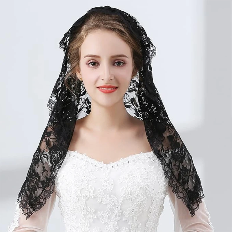 Women 2024 Tassel Wrap Shawl Flower Lace Scarves Lady Fashion Wedding Headscarves Female Spring Summer Photo Props Accessories