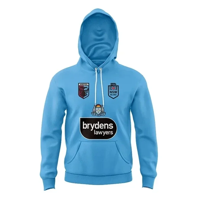 2022 -2023 NSW Blues State Of Origin Kids Hoodie Hat Home/Away/pelatihan Jersey ukuran: 16-26 (cetak nomor nama sesuai pesanan)