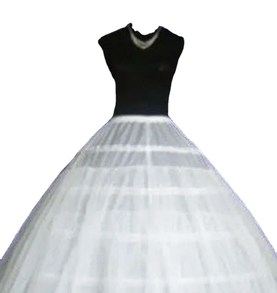 

Bride Crinoline Petticoat 6 Hoop Skirt A line Slip Floor Length Underskirt Wedding Dress Ball Gown