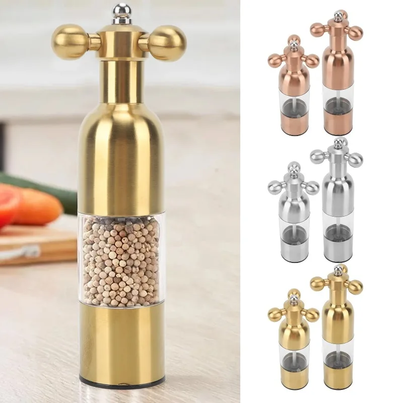 Manual Adjustable Pepper Grinder Stainless Steel Pepper Mills Ceramic Rotor Home Kitchen Accessories