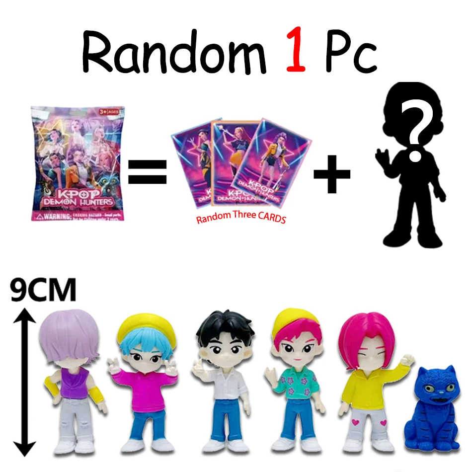 신상 핫 애니메이션 케이팝 데몬 헌트 블라인드 박스 사자 보이즈 시리즈 친유 미스틱 피규어 인형 책상 장식품 장식 모델 장난감