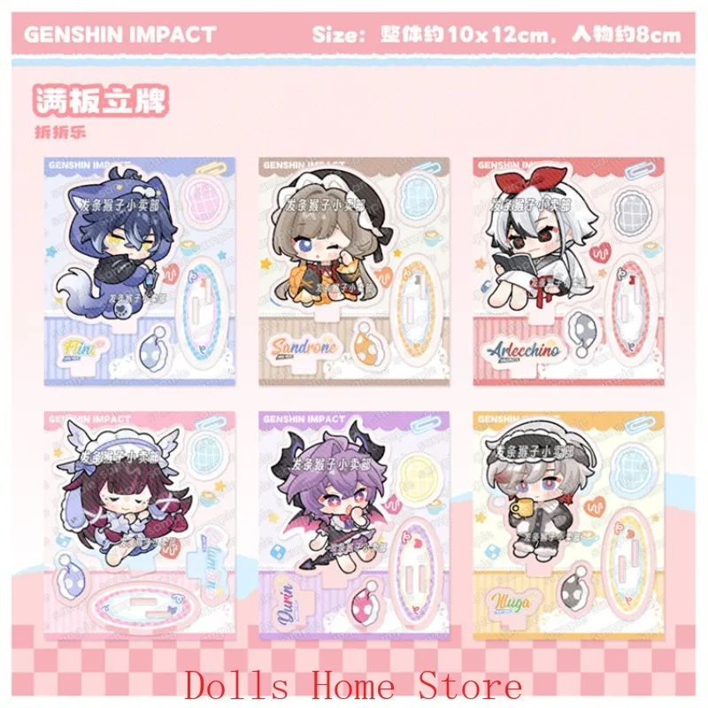 

Genshin Impact Flins Sandrone Arlecchino Columbina Anime Cosplay Button Pin Cartoon Brooch Badge Backpack Acrylic Stand Pendant