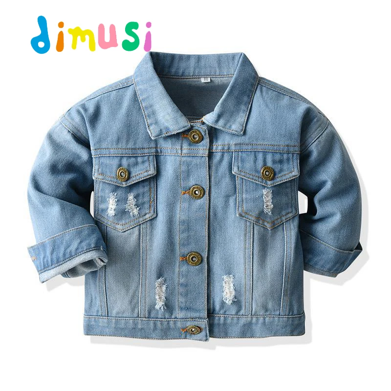 

Spring Autumn Boy's Denim Coats Kids Cowboy Jackets Clothes Casual Outerwear Children Ripped Jean Jackets Clothing 18M-10Y