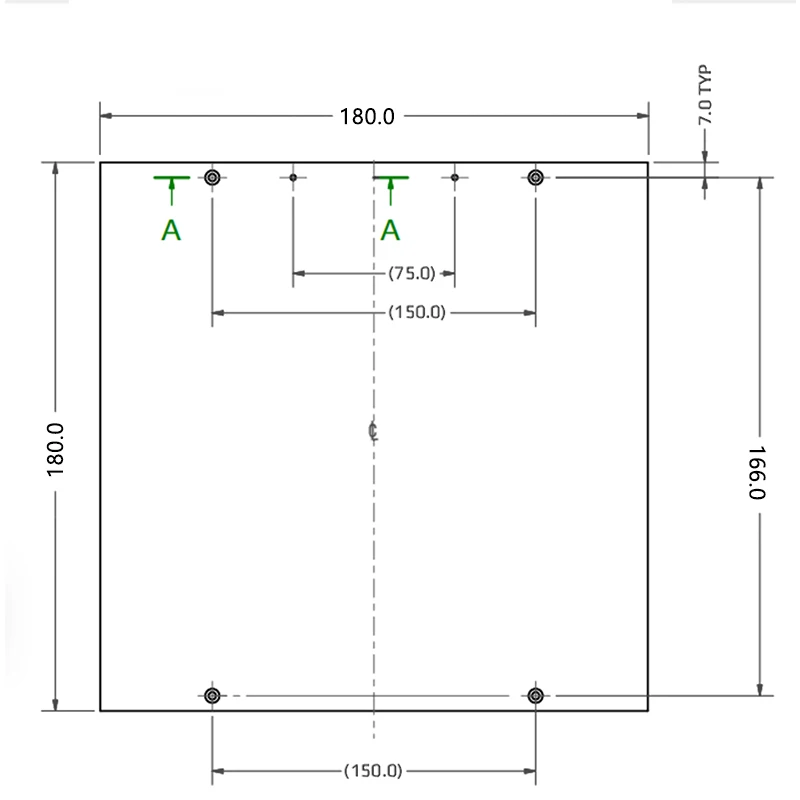 Voron 2.4 Build Plate 180*180*8mm Aluminium Plate Official Recommendation 3D Printer Voron DIY