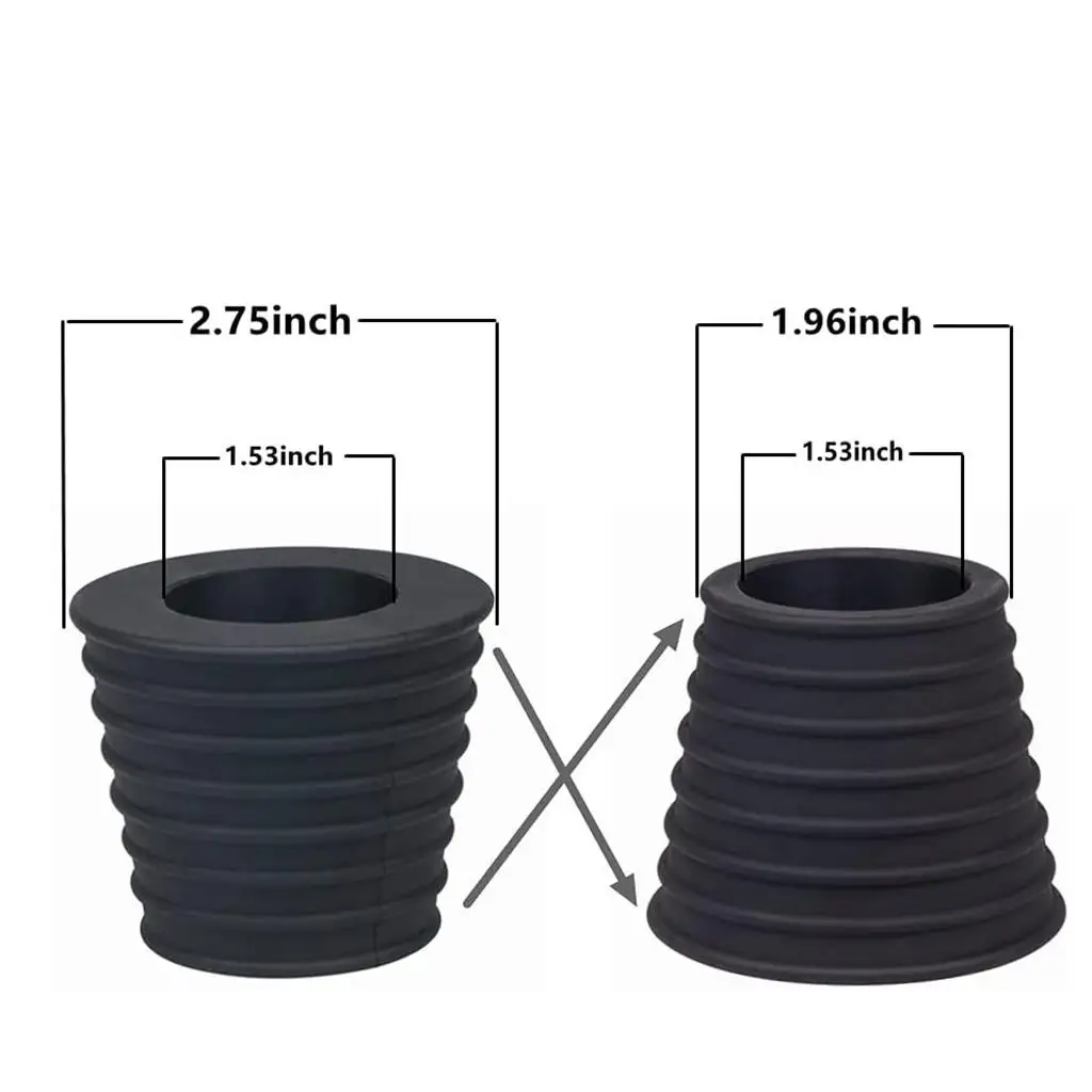 Umbrella Cone Wedge, Parasol Base Stand, Patio Table Hole Rings Plug for Patio Table Hole Opening or Base Stand Black