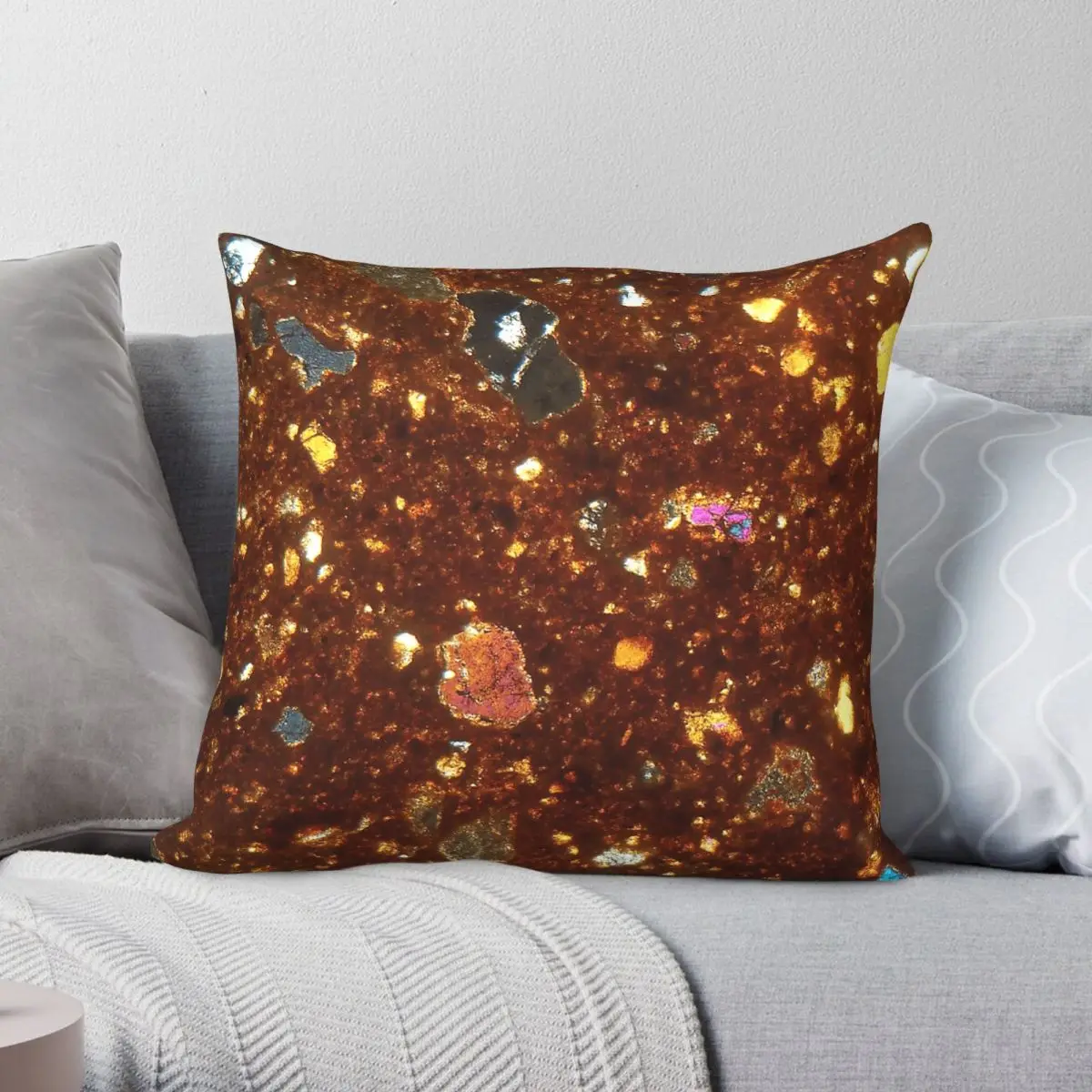 Thin Section Of A Brick Microscope Pillowcase Polyester Linen Velvet Creative Zip Decor Room Cushion Case