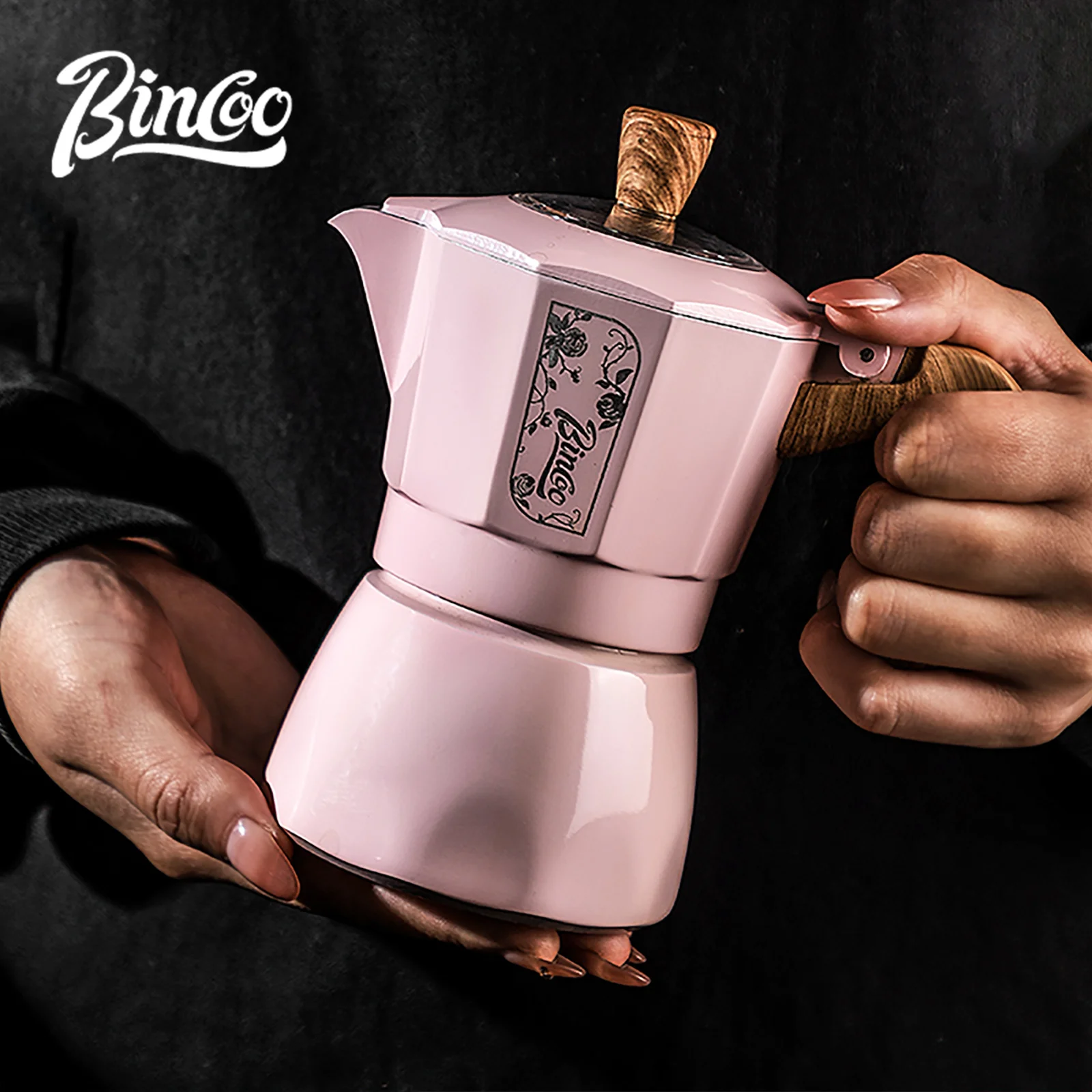 

Bincoo Dual Valve Moka Pot Espresso Mocha Pot Concentrated Extraction Coffee Pot Home Brewing Kit Maker Barista Use Tools