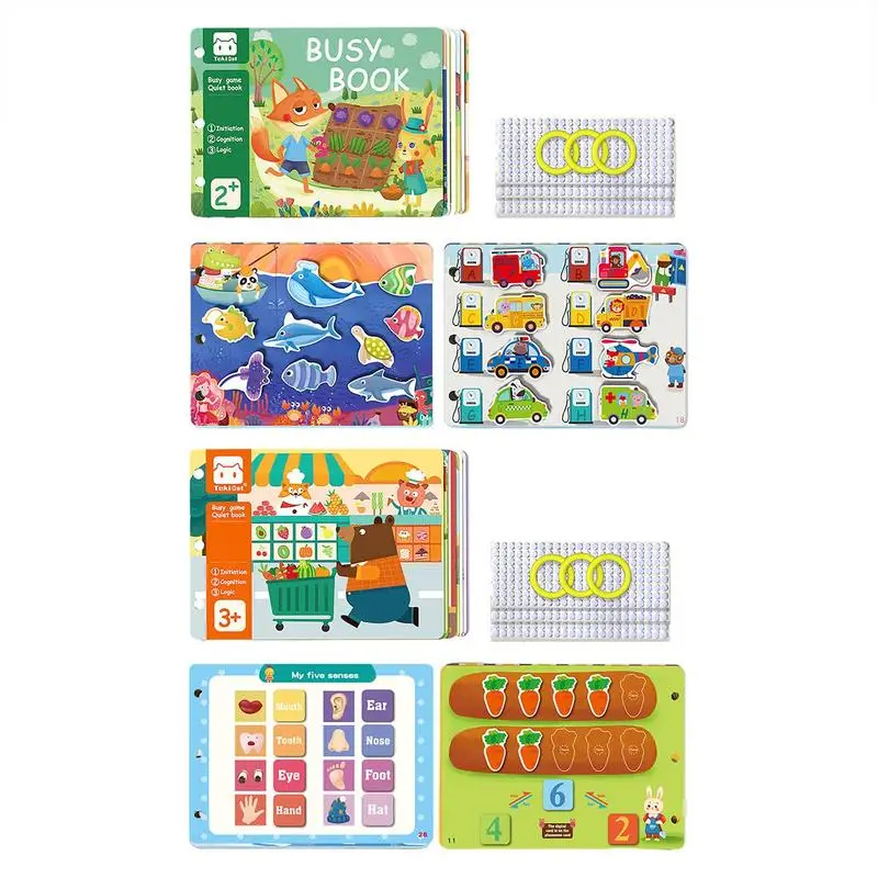 

Busy Book Cute Sticker Books Educational Toys For Boys & Girls Learning Materials For Preschool Activities Enhances Fine Motor