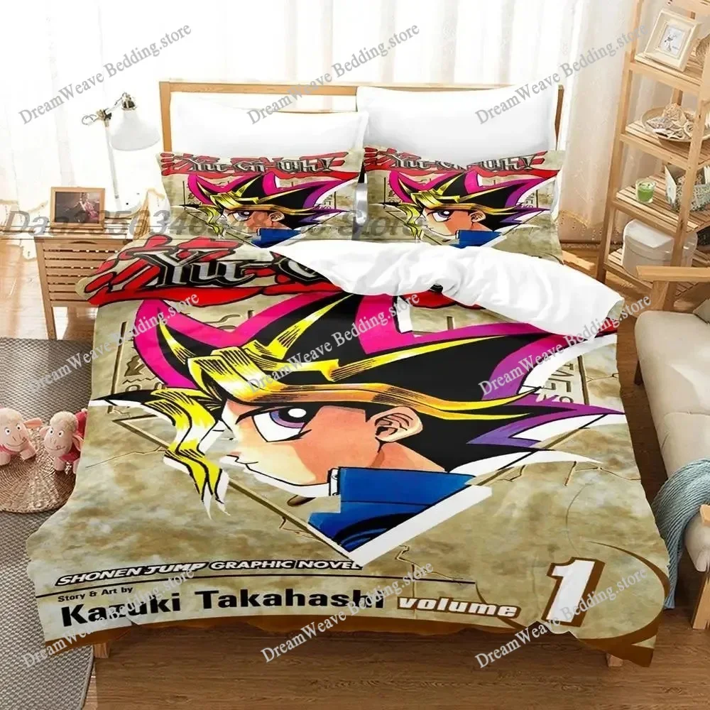 Yu Gi Oh Bedding Set Single Twin Full Queen King Size Bed Set Aldult Boys Bedroom Duvetcover Sets 3D Print Anime 2025 Kawaii