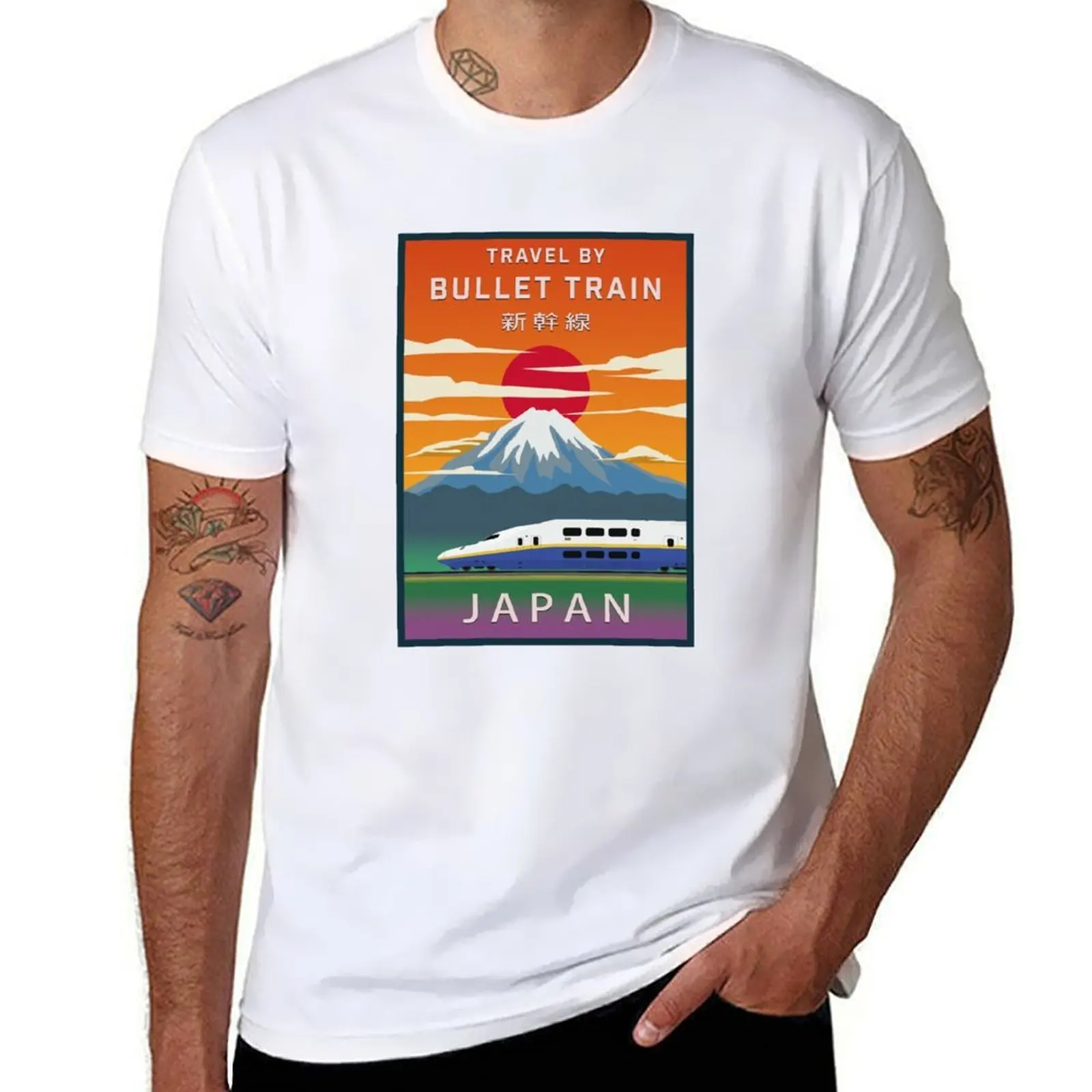 

Travel Japan by Bullet Train - E4 Series Shinkansen T-Shirt man t shirt summer T-Shirt