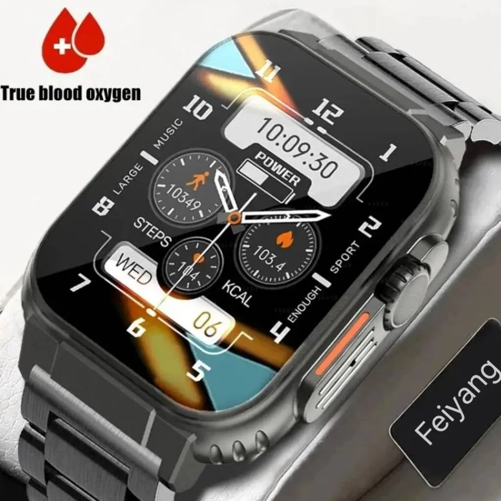 SIHUI NewA70 Men Bluetooth Phone Smart Watch Healthy Heart Rate Blood Pressure Fitness Exercise 1.96 inch Full Touch HD Screen