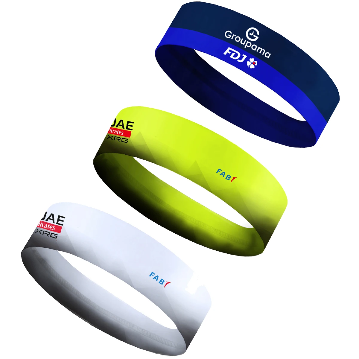 Faixa de Cabeça Esportiva Unissex com Estampa Total por Sublimação, Secagem Rápida, Respirável, para Ciclismo, Moda 2026 UAE, Equipe FDJ