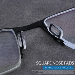 COLOUR_MAX 5Pairs Square Silicone Soft Nose Pads Embedding Cassette Anti-Slip Toos Eyeglasses