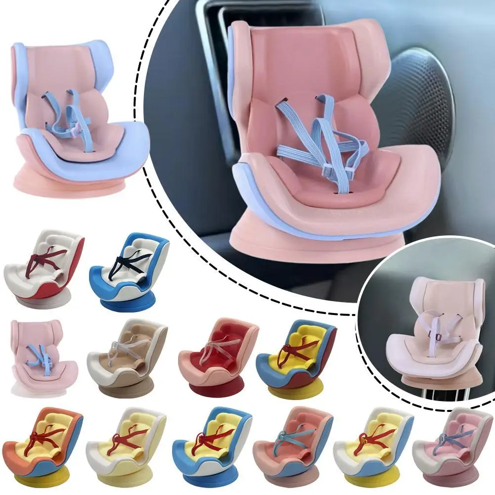 

Car Doll Safety Seat Cartoon Chair Model Cute Car Decor Pendant Doll Car Decoration Car Pendant Accessories