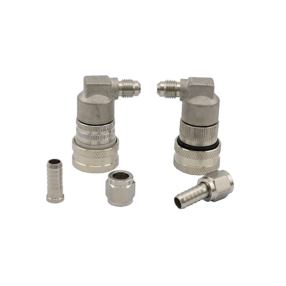 

SS304 Ball Lock Corny Keg Disconnect Cornelius Type Gas Liquid Pair 1/4" MFL Threaded Swivel Nut